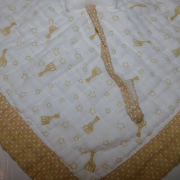 Sophie the Giraffe Star Cotton Security Blanket w Pacifier Holder Baby Lovey - Picture 4 of 8
